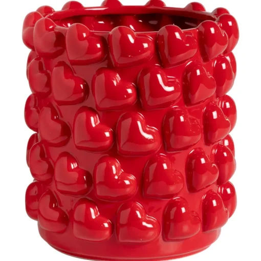 Bloempot Hartjes Rood - ø23 cm