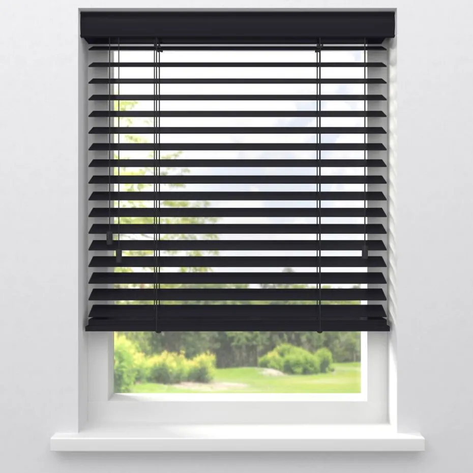 Fenstr Houten Jaloezie Theun Zwart 65mm