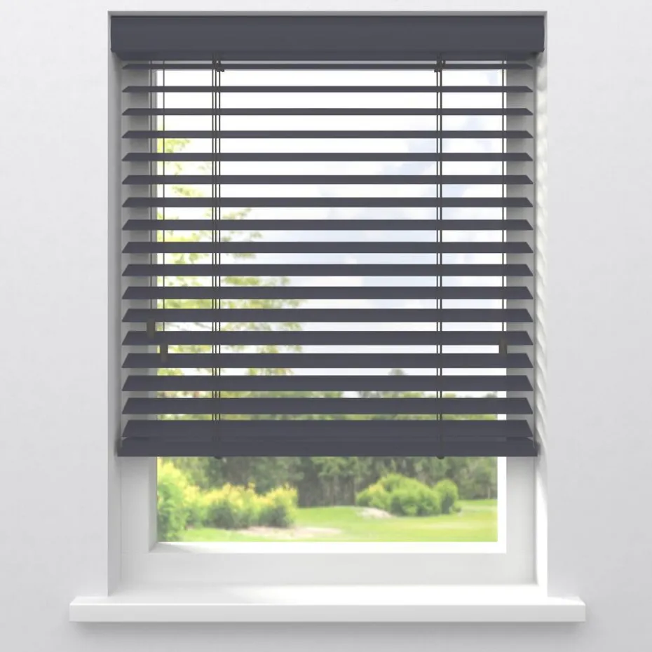 Fenstr Houten Jaloezie Wout Grijs 50mm