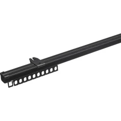 Gordijnrailset 200 cm Zwart Metaal