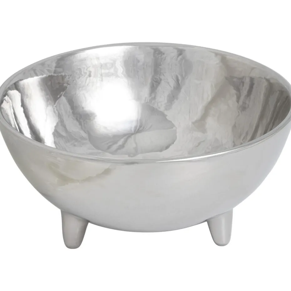 Schaal Op Voet Zilver - ø25 cm