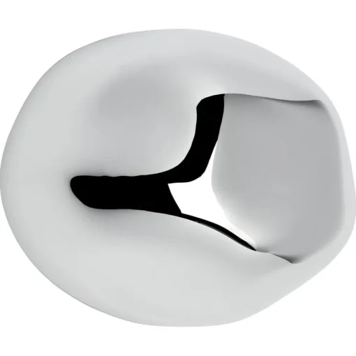 Wanddecoratie Stone Metallic/Holo - 15x12x8 cm